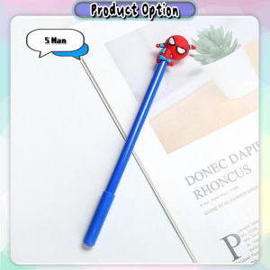 [uBeli] Pen Hitam Superhero Pen 0.5mm Black Gel Ink Smooth Ball Pen School Student Pens Stationery 中性笔 - ST31