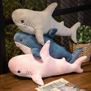 [COD] Biubiuni 30cm Shark Plush Toy Soft Stuffed Animal Reading Pillow Birthday Gifts Cushion Doll Gift