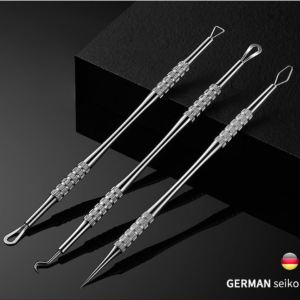 Kim Nặn Mụn Chất Lượng Đức Bộ 3 Kim Hút Mụn Thép Không Rỉ Vệ Sinh Cao Cấp Dụng Cụ Nail Manicure