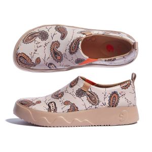 UIN Toledo IX Womens Slip On Sneakers Casual Loafers PU Leather Art Painted Comfort Soft Walking Shoes