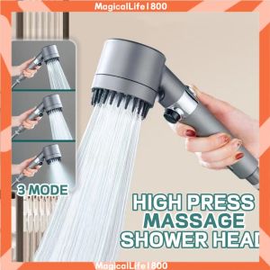 High Pressure 4 IN 1 Shower Head With Filter Massagable 3 Mode Adjustable Removable Handheld Water Saving Shower Head