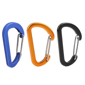 10Pcs D-Shaped Carabiner Hook Heavy Duty Aluminum-Alloy Snap Spring Carabiner Clip for Backpack Camping Hiking Fishing