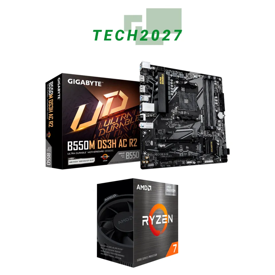 AMD Ryzen 7 5700X 3.4 GHz Eight-Core AM4 Processor with GIGABYTE