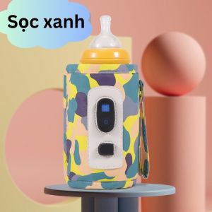 Túi Ủ Bình Sữa Di Động 5 Mức Nhiệt Có Kết Nối Sạc USB Tiện Lợi Có Hiển Thị Nhiệt Độ