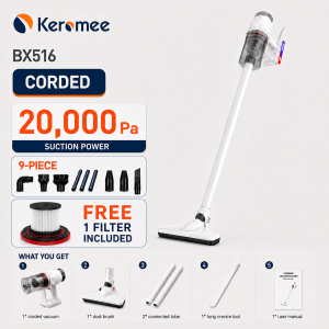 Keromee Cordless Vacuum Cleaner Handheld 3-in-1 Stick Lightweight Vacuum Cyclone 19000PA For Car carpet Home sale vaccum rechargeable BX516 wireless BW520