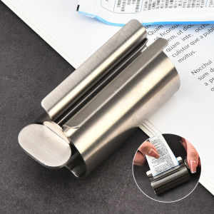304 Stainless Steel Toothpaste Squeezer Korean Style Metal Tube Roller for Bathroom Countertop Multi-Use for Facial Cleanser & Lotion Kitchen & Bathroom Organizer