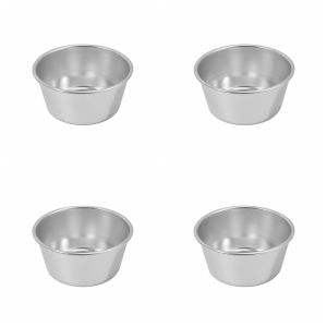 KECTTIO Cookie 4Pcs Individual Bakeware Tumblers Round Egg Tart Mold Pudding Mould Muffin Cup Baking Tool
