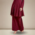 Sulam Baju Kurung Lace Rose Jacquard Baju Raya Sulam 2025 Pleated Kurung Baju Untuk Nikah Tunang Kurung Baju Melayu Perempuan Murah Cantik. 