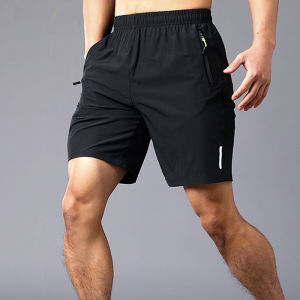 Mens sports pants ice silk quick-drying capri pants and student training running shorts