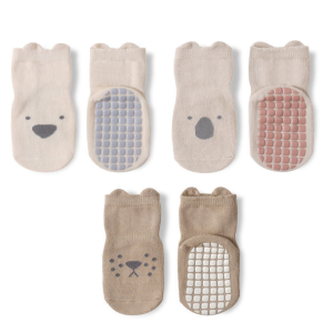 VREN Summer Baby Socks Children Floor Socks Combed Cotton Baby Non-Slip Toddler Socks Newborn Cartoon Cotton Floor Socks 3 pairs