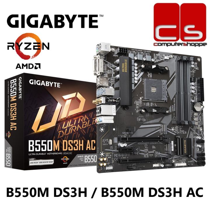 Gigabyte B550m Ds3h B550m Ds3h Ac Ultra Durable Motherboard + Amd Ryzen 