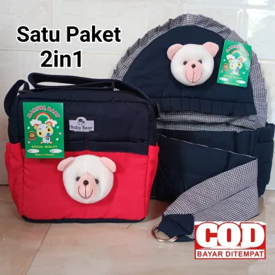 Paket Hemat ( 2IN 1) Tas Bayi Dan Gendongan Bayi