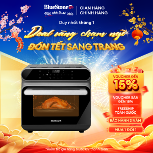 [Trả Góp 0%] Nồi Chiên Không Dầu Kết Hợp Hấp Hơi Nước BlueStone AFB-5895 (24 Lít) - Công Suất Chiên Nướng 1650W Hấp 985W - Bảo hành 2 năm - Hàng chính hãng
