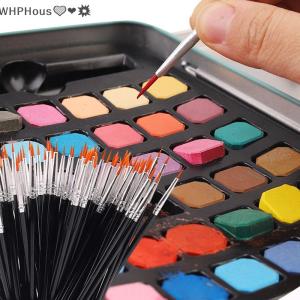 WP💓💛💖 Painting Brushes Set Art Round Flat Hair Nylon Hair Paint Brush For Oil Acrylic Watercolor Kids Artists Beginners Students