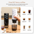 i Cafilas ME2410 Portable Espresso Machine 17 Bar Coffee Fit Nespresso Capsule & Dolce Gusto & Coffee Powder for Outdoor Travel. 