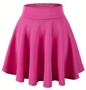 Plain Color Women Skort with Side Pocket Cycling Shorts Zumba Skirt High Waist Plus Size Palda Pants