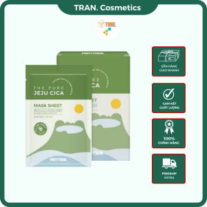 Mặt Nạ Rau Má Pretty Skin Mặt Nạ Rau Má Dưỡng Ẩm Dịu Da The Pure Jeju Cica - TRAN.Cosmetics.