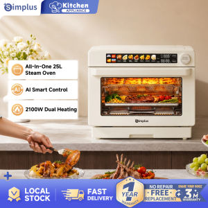 【FREE SANDWICH MAKER】INSSA x Simplus Steam Oven 26L capacity Multifunctional Steam Oven & Air Fryer Ai Moisture Control DKXH007