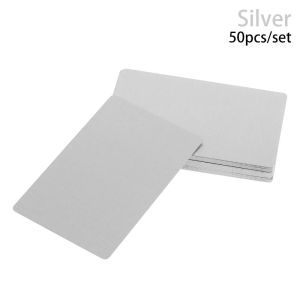 BESTITIT 50 Pcs/Set Cầm tay Khắc  Mịn màng Nhôm Thẻ tên Danh thiếp Chỗ trống Carte  loại