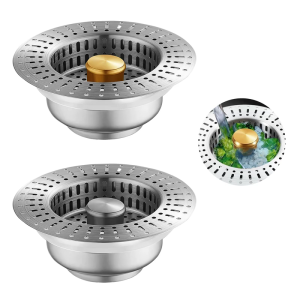 Kitchen Sink Drain Basket Anticlogging Drain Stoppers Bounce Cores Sink Strainer Wash Basins Drain Easy to Use
