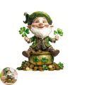 Bluethy St Patrick Day Centerpiece Tabletop Festival Decoration St Patrick's Day Acrylic Table Sign 2d Irish Shamrock Leprechaun Ornament for Home Office Desk Shelf Decor Festive Indoor Decoration Gift. 