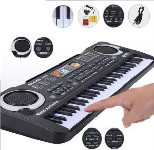 Đàn organ đàn piano cho bé 61 phím tặng kèm míc hát karaoke sạc usb.