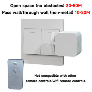 A cool shop รีโมทคอนลไร้สายแบบมีสายไฟอัจฉริยะรีโมทคอนลไร้สายปิดไฟกดอัตโนมัติสวิทช์ไฟติดผนังบอทอัตโนมัติอัจฉริยะคลิกปุ่มเปิดปิดโคมไฟปิด Fingerbot