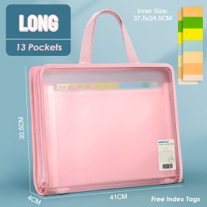13 Layer File Organizer Long Expanding File Folder Organizer Waterproof File Folder Document Bag Paper Organizer