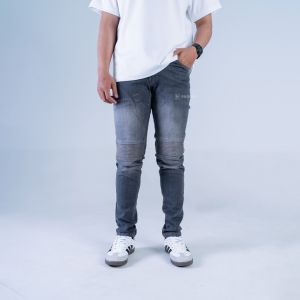 BROGUY Celana Jeans Slim Fit Pria Denim Stretch Tebal Nyaman