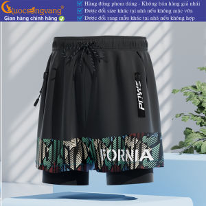 Quần đùi thể thao nam có xịp quần short nam túi zip GLSWIM111