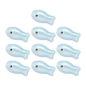 Gói của 10 Đầy Màu Sắc sứ hoài cổ Cá Hạt Handmade Spacer Quyến Rũ Cho Tự Làm Vòng Đeo Tay Crafting Phụ Kiện