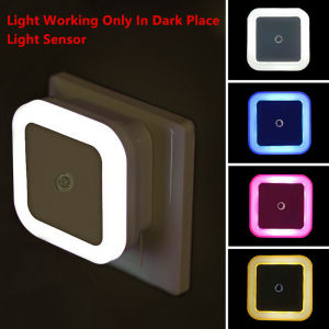 ERANPO Automatic Sensor LED Light Induction Control Bedroom Night Lights Square Bed Lamp UK EU US Pin Plug Bedside Living Room Hallway