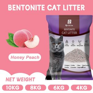 10kg/25L Cat Litter Natural Bentonite  Sand Biodegradable Fast Clumping Lavender Lemon Scent Cat Cleaning Supplies Litter Sand