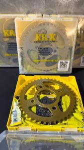 HEAVY DUTY KRX GOLD CHAIN SET / CHAIN AND GOLD SPROCKET SET / TMX / XRM / WAVE125 / CT100 C100/DREAM / SMASH ( 45T / 42T / 36T )