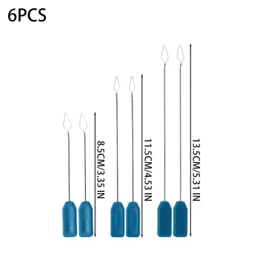 6Pcs Needle Threader Quick Needle Threader for Elderly Automatic Needle Recognizer Blue Handle Universal Sewing