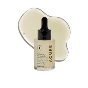 Acure Brightening 2% Vitamin C & Ferulic Acid Serum - Vitamin C Serum for Face Anti Aging Bright Glow for Women & Men Facial Skincare Vegan & Cruelty Free - 1 fl oz
