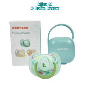 Momosee Dot Empeng Bayi Datar Silikon BPA Free Empeng Bayi 0 Bulan Free Kotak Empeng BB14