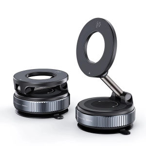 Universal Car Phone Stand Vacuum Suction Cup Rotate 360° Magnetic Al Alloy Bracket Cellphone Holder Car Interior Accessories