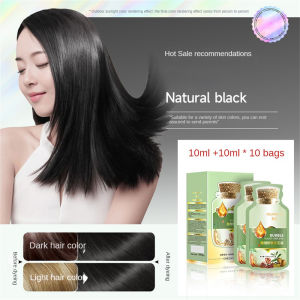 [Ready Stock] Bubble Hair Dye Cream Natural Plant Bubble Hair Dye Long-lasting Hair Color Convenient And Effective Hair Coloring Shampoo 10 PCS