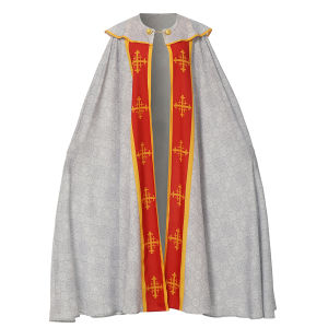 Medieval Mens Robe Gown Priest Cloak Cape Party Halloween Cosplay Costume Printed Pattern
