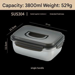 Stainless Steel Food Storage Container with Lids Leakproof & Airtight for Kitchen Meal Prep Lunch for Freezer Oven Safe2026