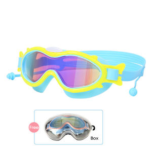 VREN Kids Adjustable Swimming Goggles for Boys and Girls UV Waterproof and Fog-proof Large Diving Goggles Water Sports Equipment