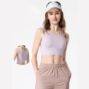 Camel Womens Shockproof Yoga Bra Mesh Fitness Sports Vest