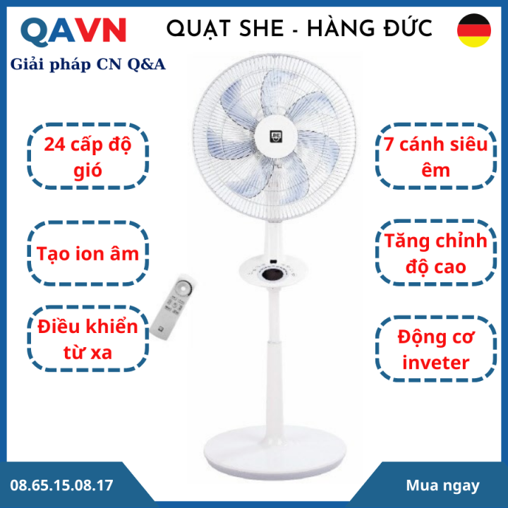 Quạt đứng SKYRUN 7 cánh, 24 cấp độ gió - tạo ion khử mùi - có điều ...