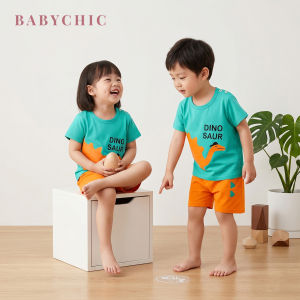 Kids Clothing 0-5 Years Baju Budak Lengan Pendek Set Pakaian Kanak Lelaki Perempuan Casual Outfit