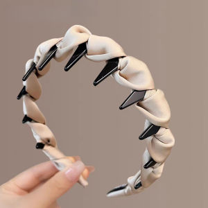 SHOPHOME Bando Sisir Gerigi Kepang Elastis Satin Bandana Headband Sirkam Wanita Korea Style BND25