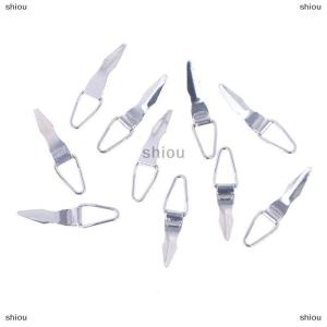 [COD] shiou 10pcs DIY Lure Accessory Black Silver Stainless Steel Hook Keeper For Lure Fly Collapsible Rod Building Component Repair