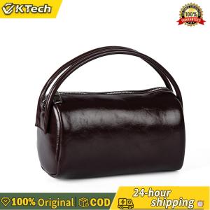 【Free Shipping】 PU Leather Cylindrical Bag Adjustable Shoulder Strap Small Handbag Zipper Large Capacity for Women Mother Kid Bags Girl