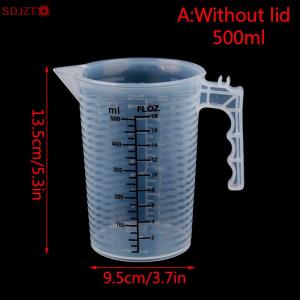 🚚【Local Express Delivery】🚚 100 250 500ML Measuring Cups Jug Clear Baking Kitchen Flour Water with cover Sc