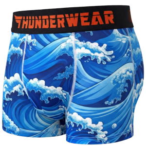 [SG BRAND] THUNDERWEAR Mens Cooling Underwear Sport Quick Dry Trunks - WAVE RIDER